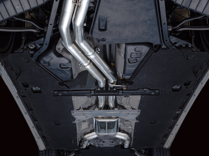 AWE Tuning 19-23 Audi C8 S6/S7 2.9T V6 AWD Track Edition Exhaust - Diamond Black Tips - Bull Strap