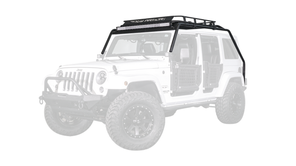 Body Armor 4x4 07-18 Jeep Wrangler JK Windshield Light Bar - Bull Strap