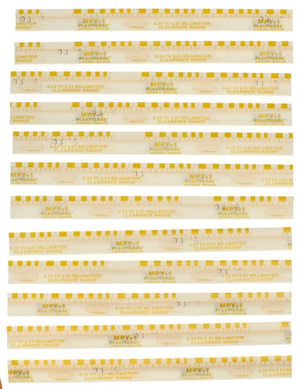 Clevite Plastigage Yellow Plastigage - 12 Pack - Bull Strap