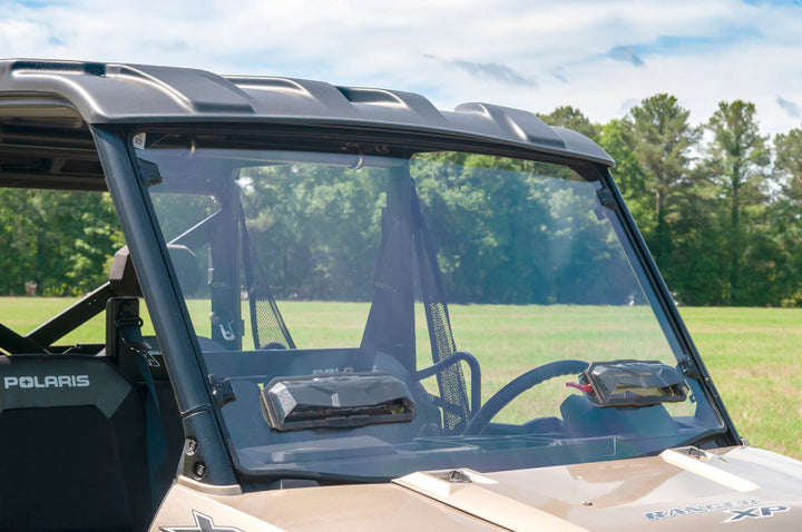 Seizmik 15-23 Polaris Ranger 500/ 570/ EV Mid-Size Pro-fit Tool-Less Windshield Vented Poly UV - Bull Strap