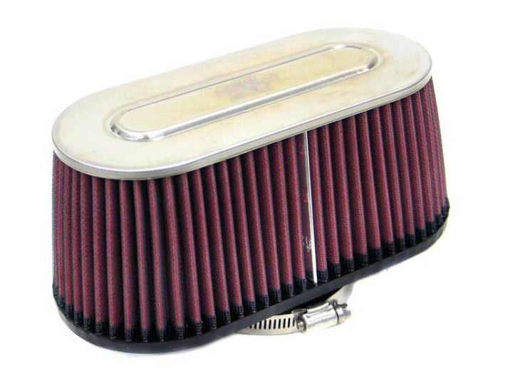 K&N Marine Engine Flame Arrestor - Oval Tapered 3.75in Flange ID / .75in Flange Length / 4in Height - Bull Strap