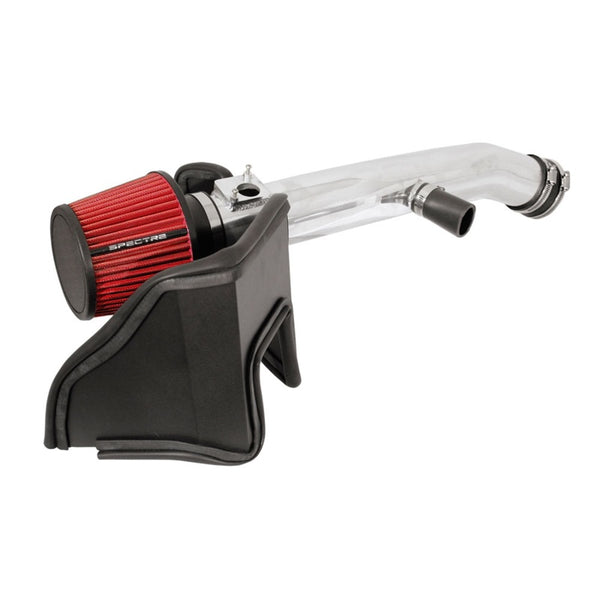 Spectre 06-12 Lexus IS250/IS350 V6-2.5/3.5L F/I Air Intake Kit - Polished w/Red Filter - Bull Strap