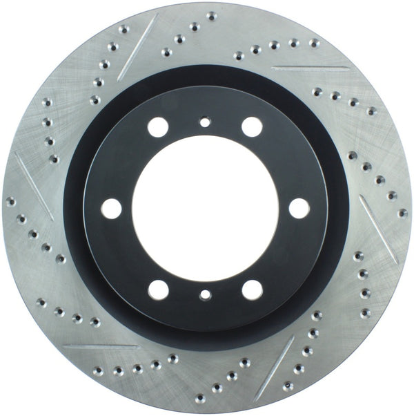 StopTech Slotted & Drilled Sport Brake Rotor - Bull Strap