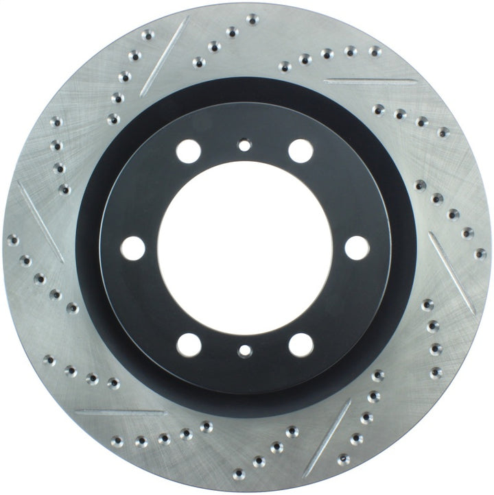 StopTech Slotted & Drilled Sport Brake Rotor - Bull Strap