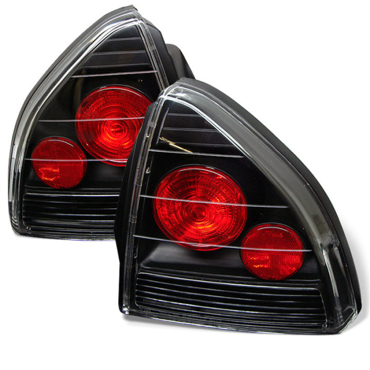 Spyder Honda Prelude 92-96 Euro Style Tail Lights Black ALT-YD-HP92-BK - Bull Strap