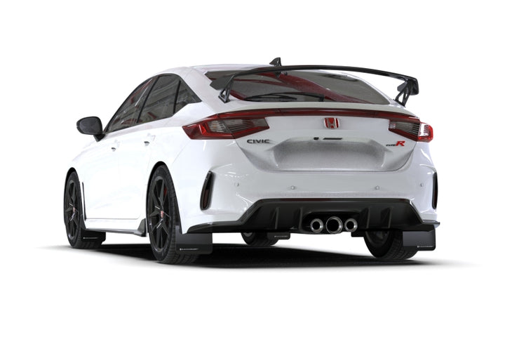 Rally Armor 23-25 Honda Civic Type R Black Mud Flap Red Logo - Bull Strap
