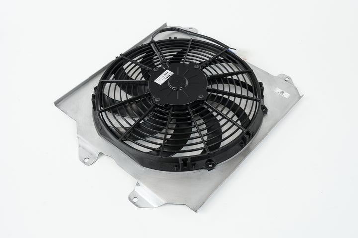 CSF 92-00 Honda Civic All-Aluminum Fan Shroud w/12in SPAL Fan - Bull Strap