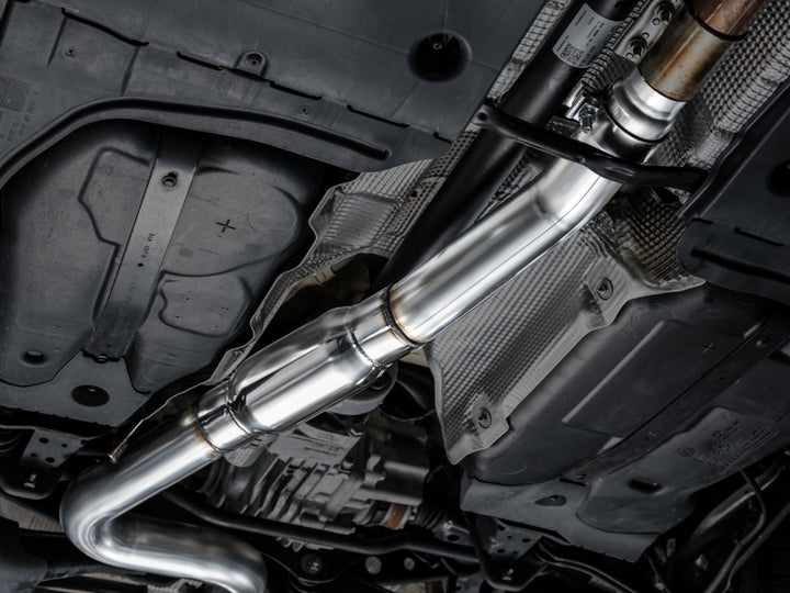 AWE 22-24 Audi 8Y S3 Touring Edition Exhaust - Chrome Silver Tips - Bull Strap