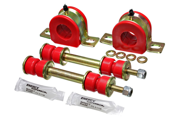 Energy Suspension 85-89 Ford Astro Van 2WD 1-1/4in Front Sway Bar Bushing Set - Red - Bull Strap