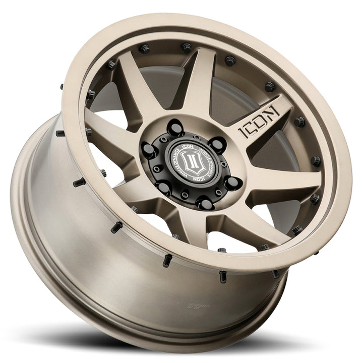 ICON Rebound Pro 17x8.5 6x5.5 0mm Offset 4.75in BS 106.1mm Bore Bronze Wheel - Bull Strap
