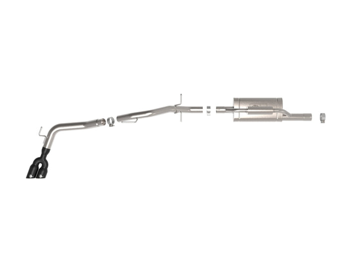 aFe 2024+ Ford Ranger L4-2.3L (t) Vulcan Series 2.5in to 3in Cat-Back Exhaust w/ Black Tip - Bull Strap