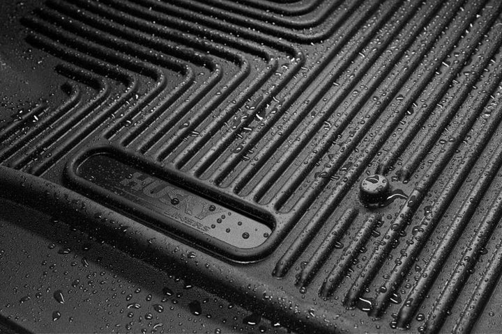 Husky Liners 19-23 Chevrolet Silverado 1500 Crew Cab WeatherBeater Blk Front & 2nd Seat Floor Liners - Bull Strap