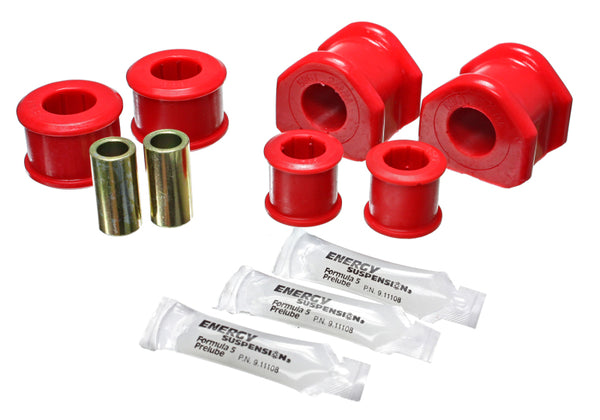 Energy Suspension 11-13 Ford Mustang Red 24mm Rear Sway Bar Bushings - Bull Strap