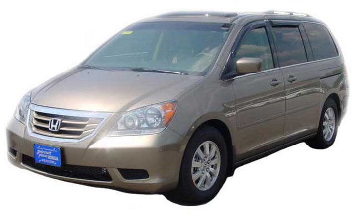 AVS 08-10 Honda Odyssey Ventvisor Outside Mount Window Deflectors 4pc - Smoke - Bull Strap