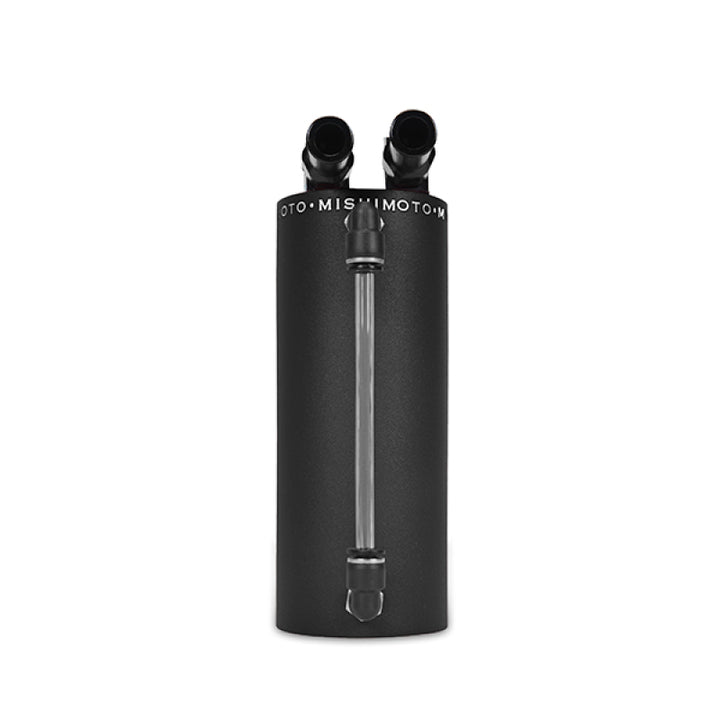 Mishimoto Small Aluminum Oil Catch Can - Wrinkle Black - Bull Strap