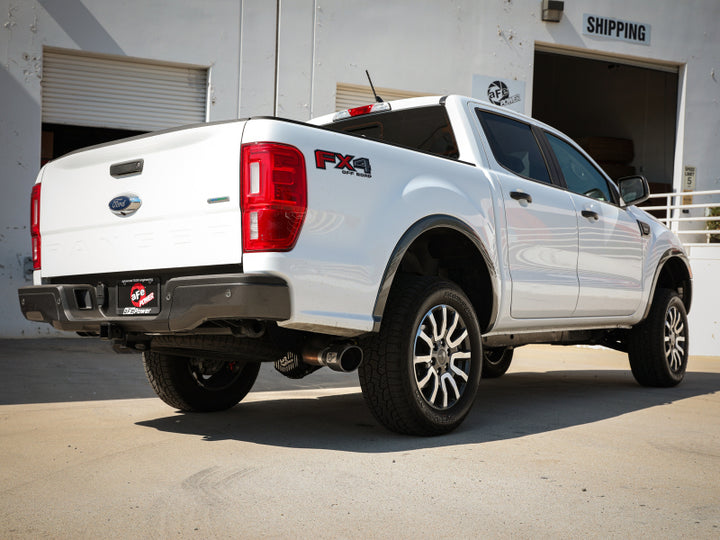 aFe Apollo GT Series 3in 409 SS Axle-Back Exhaust 2019 Ford Ranger 2.3L w/ Black Tips - Bull Strap