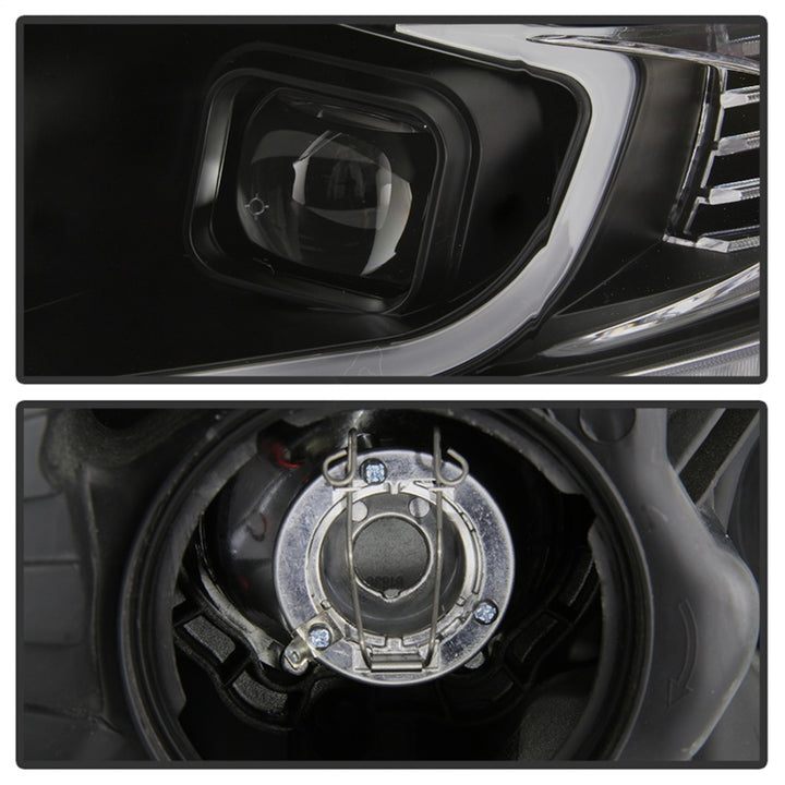 xTune 09-14 Acura TSX Projector Headlights - Light Bar DRL - Black (PRO-JH-ATSX09-LB-BK) - Bull Strap