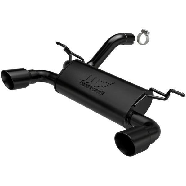 MagnaFlow 2018+ Jeep Wrangler 3.6L Dual Black Tip Axle-Back Exhaust - Bull Strap