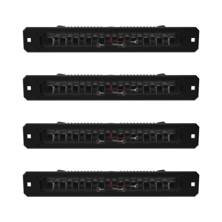 KC HiLiTES Platform One Profile 10in. SideCast Flush Mount Lights (Does Not Include Rack) - Bull Strap