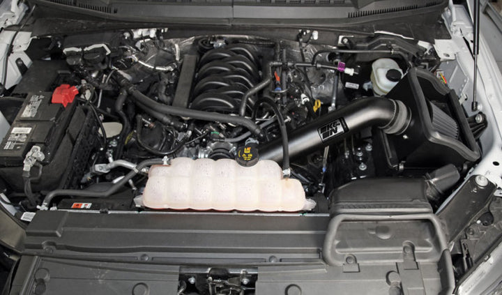 K&N 2015 Ford F150 5.0L V8 Blackhawk Performance Intake Kit - Bull Strap