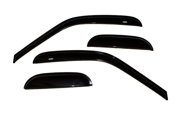 AVS 97-03 Ford F-150 Supercab Ventvisor Outside Mount Window Deflectors 4pc - Smoke - Bull Strap