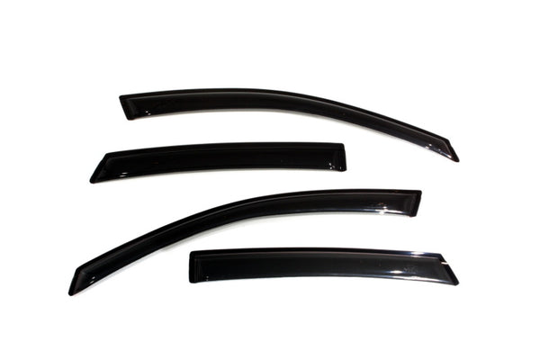AVS 08-11 Ford Focus Ventvisor Outside Mount Window Deflectors 4pc - Smoke - Bull Strap
