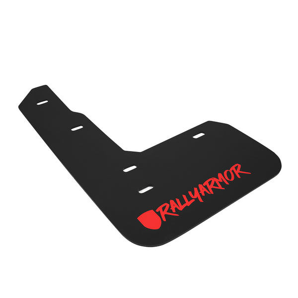 Rally Armor 17-22 Honda Civic Type R Black Mud Flap Red Altered Font Logo - Bull Strap