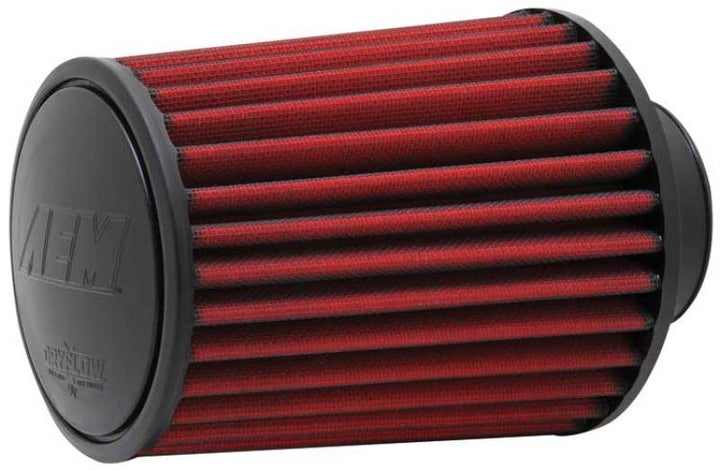 AEM 2.75in Flange ID x 6.25in Base OD x 7in H Dryflow Conical Air Filter - Bull Strap