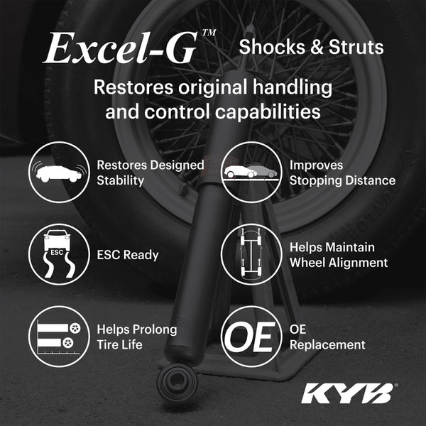 KYB Shocks & Struts Excel-G Rear TOYOTA MR2 1985-86 - Bull Strap