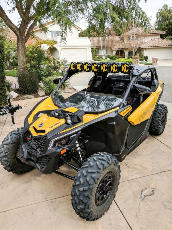 KC HiLiTES Can-Am X3 45in. Pro6 Gravity LED 7-Light 140w Combo Beam Overhead Light Bar System - Bull Strap
