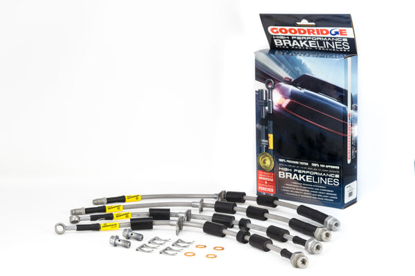 Goodridge 14-19 Ford Fiesta ST Stainless Steel Brake Line Kit - Bull Strap