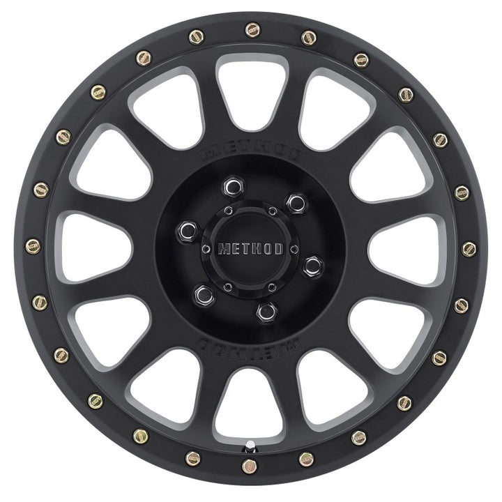 Method MR305 NV 18x9 0mm Offset 6x135 94mm CB Method Matte Black Street Loc Wheel - Bull Strap