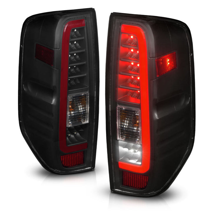 ANZO 2005-2021 Nissan Frontier LED Taillights Black Housing/Smoke Lens - Bull Strap