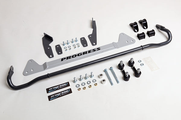 Progress Tech 88-91 Honda Civic HB/CRX Rear Sway Bar (22mm Adj) - Bull Strap