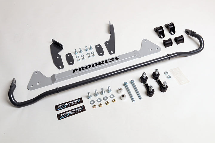 Progress Tech 88-91 Honda Civic HB/CRX Rear Sway Bar (22mm Adj) - Bull Strap