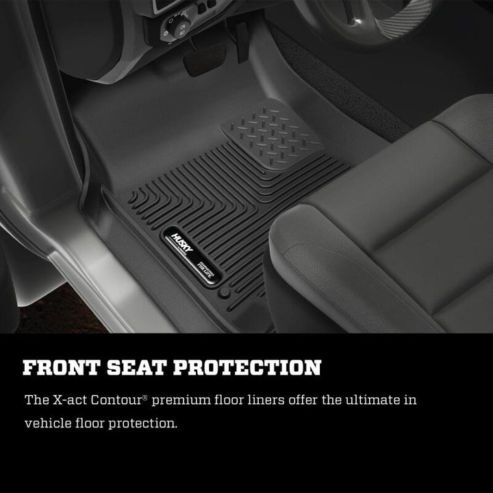 Husky Liners 12-13 Dodge Ram 1500/ 12 2500 & 3500 X-Act Contour Black Front Floor Liners - Bull Strap