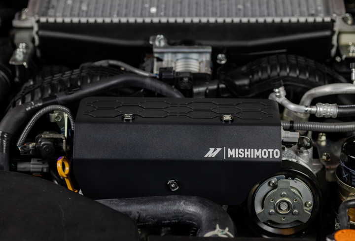 Mishimoto 2022+ Subaru WRX Pulley Cover Black - Bull Strap