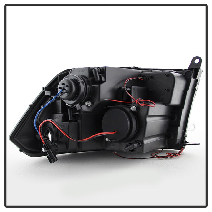 Spyder Dodge Ram 1500 09-14 10-14 Projector Headlights Halogen- LED Halo LED - Chrm PRO-YD-DR09-HL-C - Bull Strap