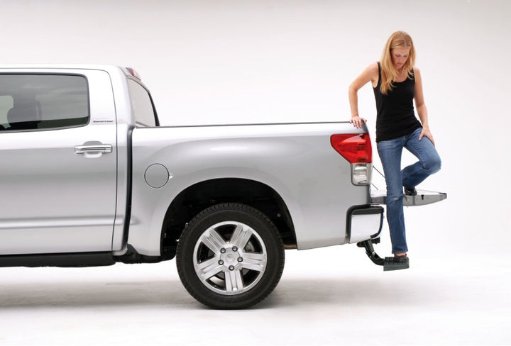 AMP Research 2007-2013 Toyota Tundra BedStep - Black - Bull Strap