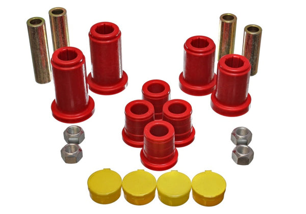 Energy Suspension 98-99 Tahoe/Yukon/Denali / 98-95 K5 Blazer 4WD Red Front End C/A Bushing Set - Bull Strap