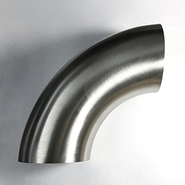 Stainless Bros 3in Diameter 1.5D / 4.5in CLR 90 Degree Bend No Leg Mandrel Bend - Bull Strap