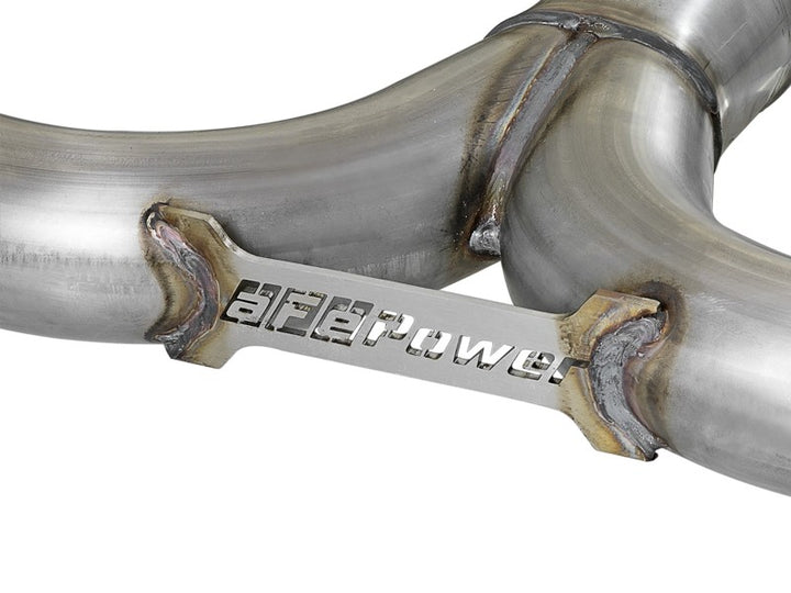 aFe Takeda 2-1/2in 304 SS Cat-Back Exhaust w/ Polished Tips 14-18 Mazda 3 L4 2.0L/2.5L - Bull Strap