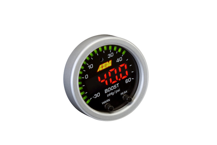 AEM X-Series Boost Pressure -30inHg 60psi Gauge Kit - Bull Strap