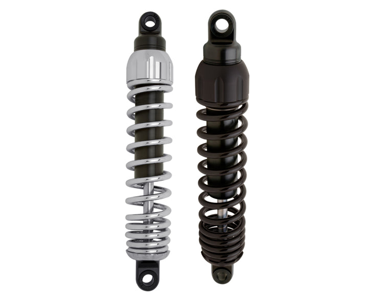 Progressive Harley Tri-Glide 444 Series Shocks 13.5in - Black - Bull Strap