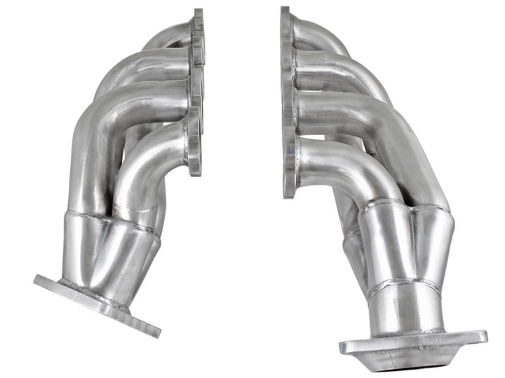 aFe Power Twisted Steel Headers 409 Stainless Steel 02-13 GM Silverado/Sierra 1500 V8 GMT800/GMT900 - Bull Strap