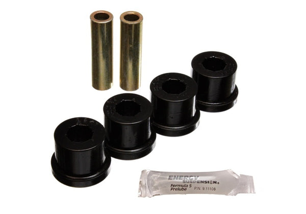 Energy Suspension 86-91 Mazda RX7 Black Rear Control Arm Bushing Set - Bull Strap