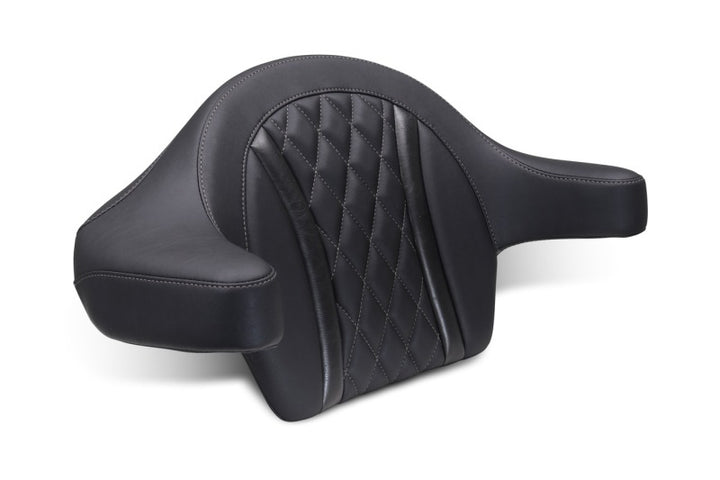 Mustang 23-25 Harley CVO Road Glide (ST) Deluxe Diamond Ext Arm Wrap-around Backrest Black - Bull Strap