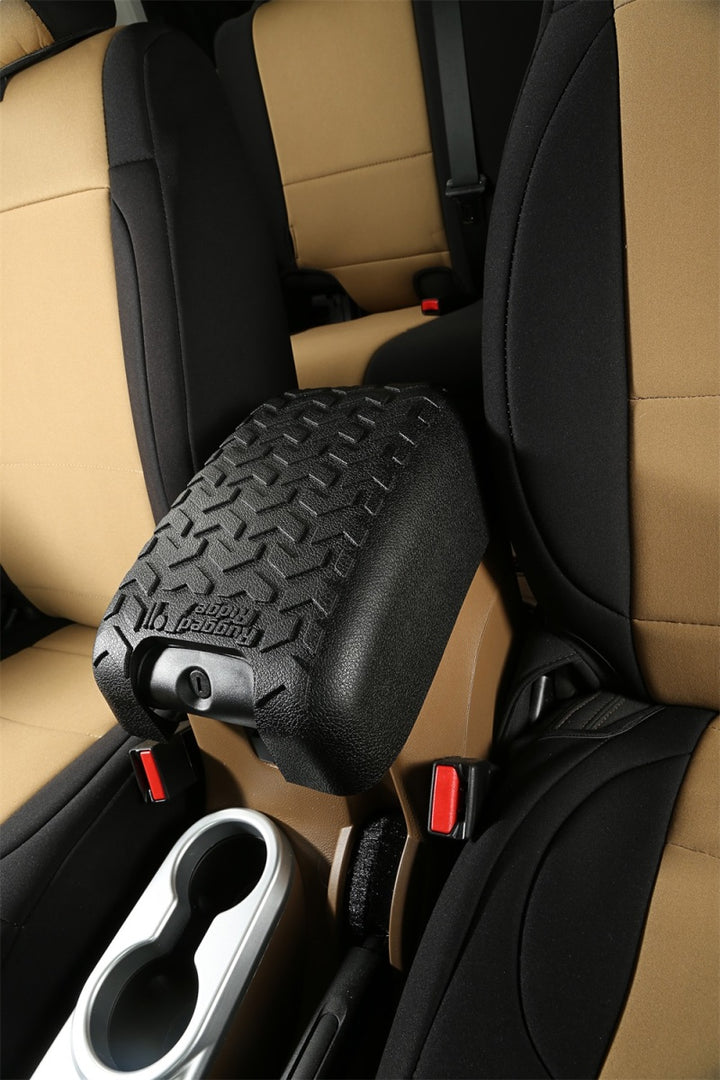 Rugged Ridge Center Console Cover Black 11-18 Jeep Wrangler JK - Bull Strap