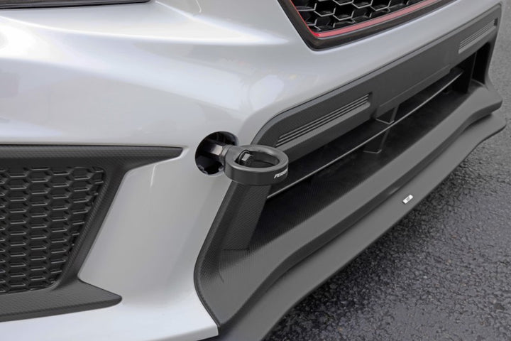 PERRIN 18-21 Subaru WRX & STI / 13-25 BRZ / 17-20 Toyota 86 Tow Hook Kit (Front) - Flat Black - Bull Strap