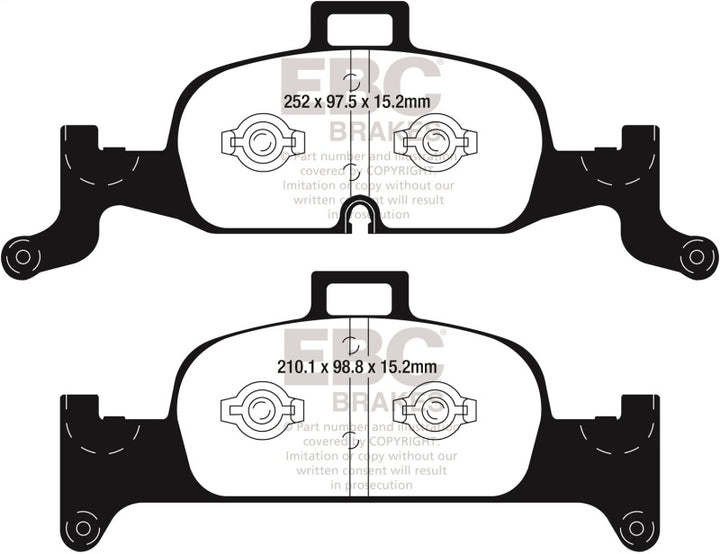 EBC 2018+ Audi A4 Allroad Quattro 2.0L Turbo Redstuff Front Brake Pads - Bull Strap